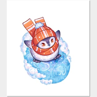 Cute Penguin on Ice Posters and Art